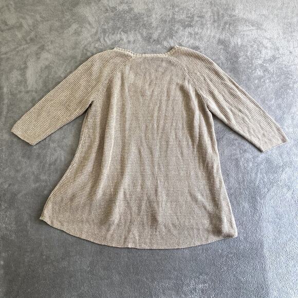 Eileen Fisher Knit Linen Sweater Top Women's XL Boho Cottagecore - Picture 4 of 10